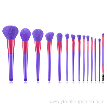 Hot Fluorescent Color Plastic Handle cosmetic Makeup Brush